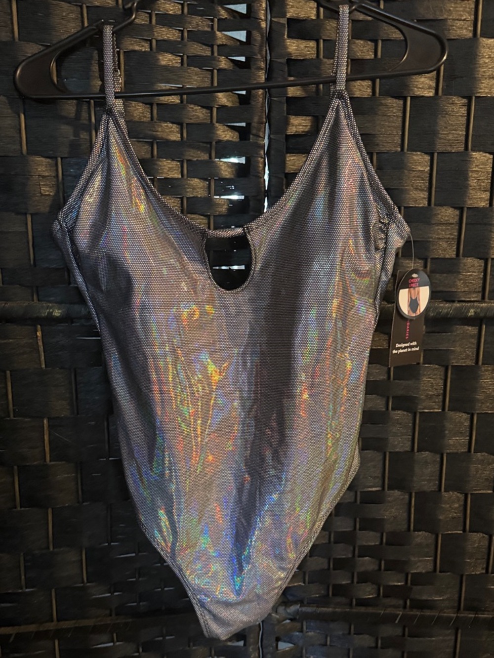 No Boundaries Iridescent Black One-Piece Swimsuit